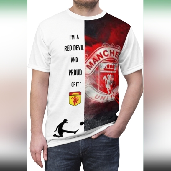 Manchester United "Red Devils" New and Proud of it! Unisex Cut & Sew! - Picture 3 of 9